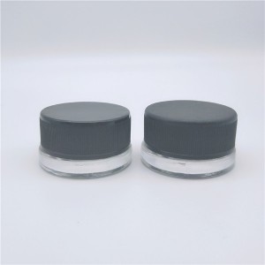 MBK Marijuana Jar Glass 5ml with Ribbed Black Lid Chid Resistant