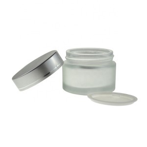 MBK Packaging 50G Frost Clear Glass Cream Jar with Inner Liner and Lid – Menbank