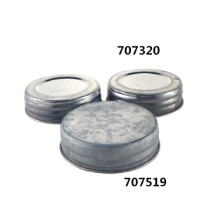 Galvanized Vintage 70mm airtight Mason Jar Lid set for Candle