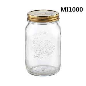 Wide Mouth 32OZ Italian Glass Preserve Canning Food Jar with Airtight Lid