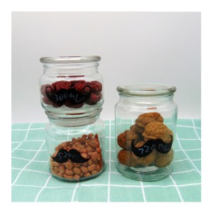 MBK Packaging 22OZ 720ml Classic Glass Storage Jar With Flat Glass Lid