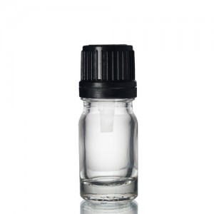 Best-Selling Airtight Glass Jars – MBK 5ml Clear Glass Bottle with Black Lid and Insert – Menbank