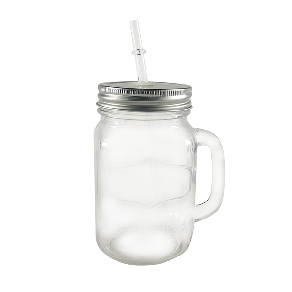 16OZ Glass Mason Jar with Handle