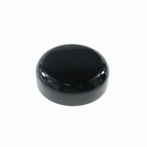 8oz Amber Straight Sided Glass Jar with Black Dome Lid