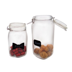Best quality Mason Jar – Square 1.5L Glass Kitchen Sotrage Jar Set – Menbank