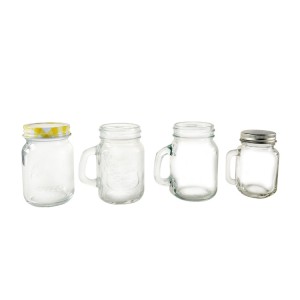 120ml 4oz Small Glass Spice Mason Jar Set with Lid and Handle – Menbank
