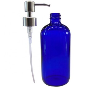 MBK Packaging 16OZ 480ml Cobalt Blue Glass Bottle with Soap Dispense