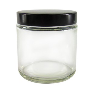 MBK 4OZ 120ml Balm Blue Glass Jar with Ribbed White Lid – Menbank