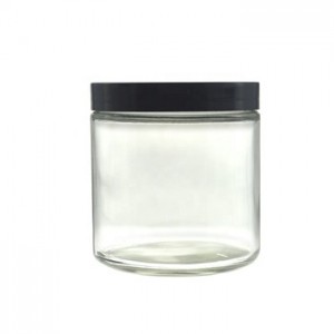 MBK 16OZ Flint Clear Glass Straight Sided Jar 89-400 – Menbank