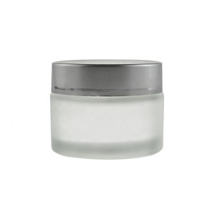 MBK Packaging 50G Frost Clear Glass Cream Jar with Inner Liner and Lid – Menbank