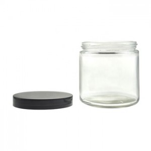 MBK 16OZ Flint Clear Glass Straight Sided Jar 89-400 – Menbank