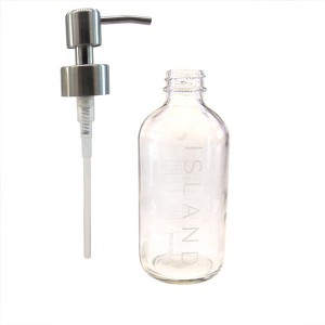 240ml Clear Glass Bottle with plastic screw lid