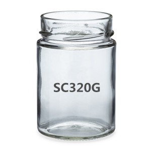 314ml Flint Ergo Glass Honey Jar with deep Lug cap