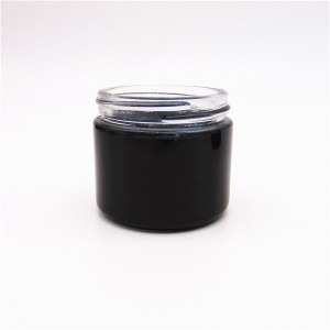 MBK black 2oz glass jar with child resistant lid