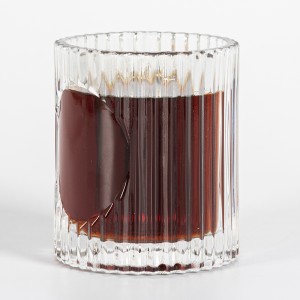 8OZ 9OZ Ribbed Glass Candle Jar