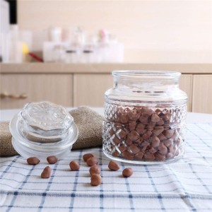 Vintage Diamond Glass Sweet Jar