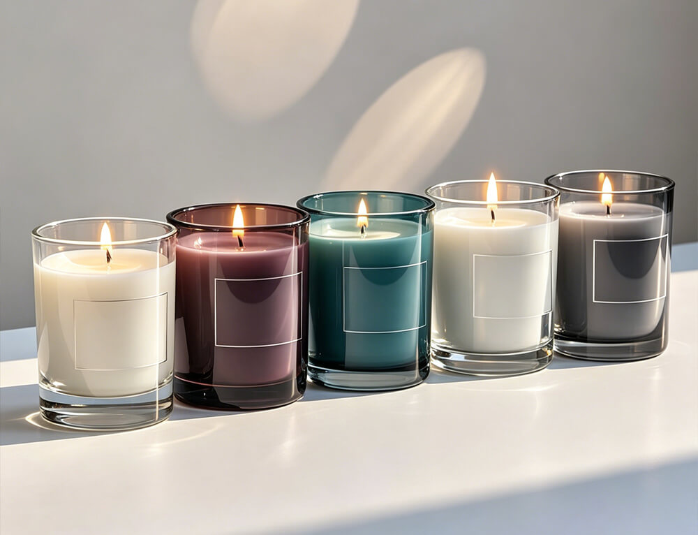 Custom glass  candle jar 