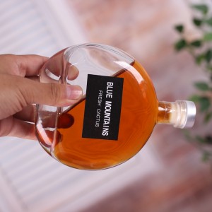 250ml 500ml Flask Glass Vodka Bottle with Cork