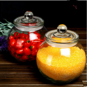 Kitchen Storage 2.5L 5L Ball Shape Glass Jar with Lid