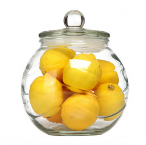Kitchen Storage 2.5L 5L Ball Shape Glass Jar with Lid