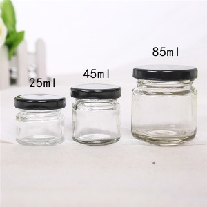 25ml 30ml Mini Glass Honey Jam Jar with Metal Lid
