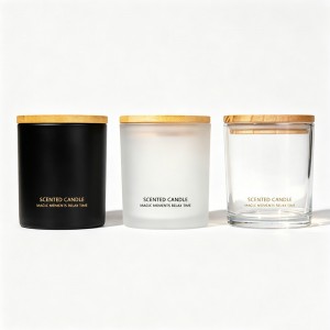 10OZ Glass Candle Jar with Bamboo Lid – Candle Vessel | Glass Jar for Candle Making | Empty Glass Candle Jar Wholesale