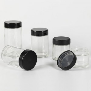 2OZ 3OZ 4OZ Glass Weed Jar for Dry Flower with Child Proof Lid