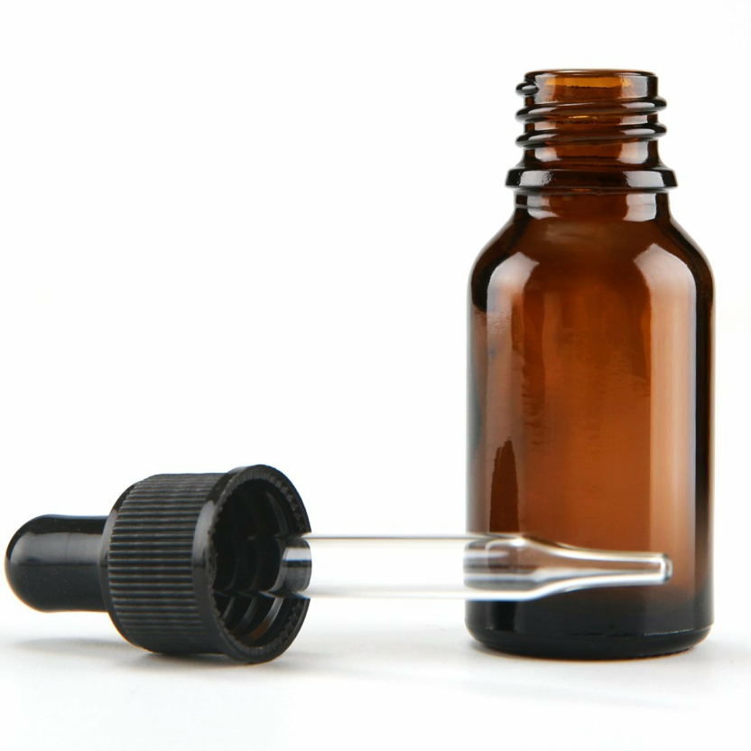 glass essential oil bottle