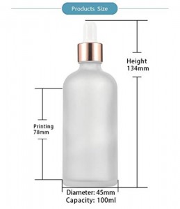100ml Round Frosted Clear Glass Dropper Bottle Essential Oil