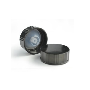 MBK Packaging 22-400 black phenolic poly-seal lined screw plastic lid