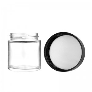 3 oz Clear Cannabis Glass Jar with Dome Child Resistant Lid