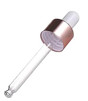 15ml Pink Glass Round Bottles with White Glass Dropper