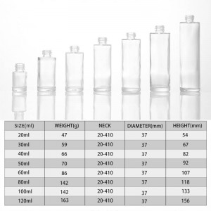 20-120ml Glass Foundation Bottle with Pump | Luxury Makeup Packaging Container for Liquid Foundation & BB Cream