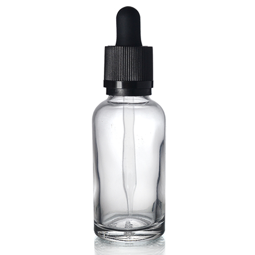 glass essential oil bottle clear