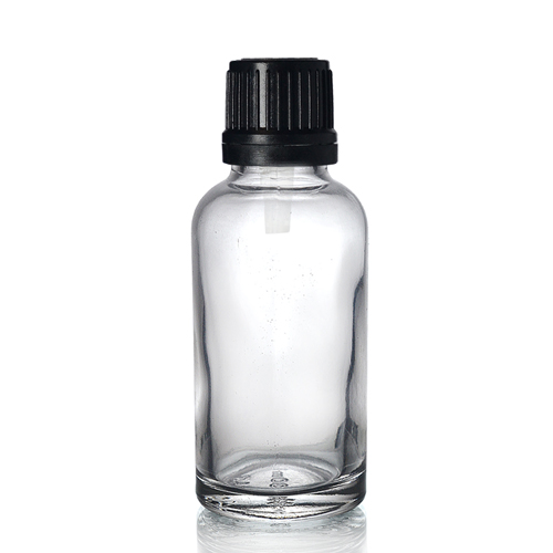 glass essential oil bottle clear