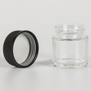 1gram straight side clear glass jar with cr lid