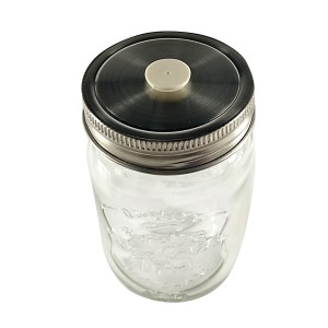 16OZ Glass Mason Jar With Stainless Steel Vacuum Lids