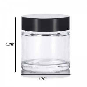Durable 1 oz Straight Sided Glass Jars with Plastics Caps