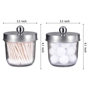 8 Year Exporter Small Mason Jar – Stainless Steel Mason Lid For Qtips Cotton Swabs – Menbank