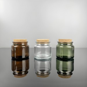 3oz Recycled Luxury Apothecary Glass Candle Jar with Cork