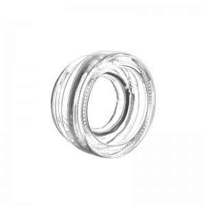 5g Clear Empty Cosmetic Glass Cream Jar with Gold Lid