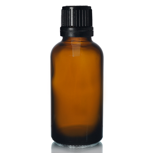 glass bottle with lid essential oil amber