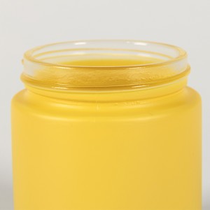 3 oz Child Resistant Painting Yellow Glass Jar for Cannabis