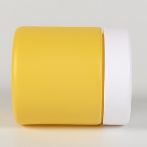 3 oz Child Resistant Painting Yellow Glass Jar for Cannabis