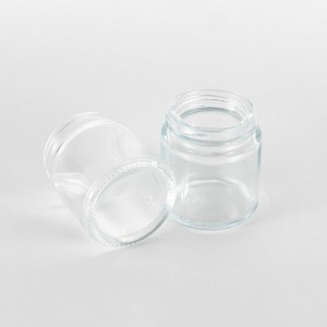 Durable 1 oz Straight Sided Glass Jars with Plastics Caps
