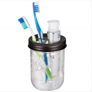 Stainless Steel Mason Jar Toothbrush Holder Lid
