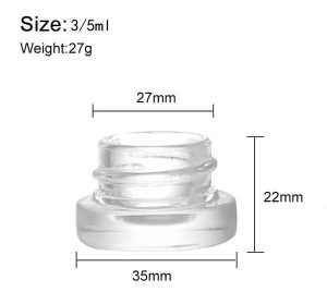 MBK China Supplier 5ml Concentrate Glass Conatiner