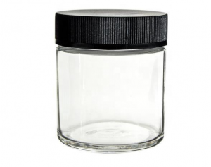 3.5G Straight Sided Glass Cannabis Jar with Smooth Childproof Lid