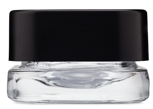 Cheapest Factory Glass Jar Storage With Lid -  Square Clear Cube Glass Concentrate Jar with Black and White CR Lid  – Menbank