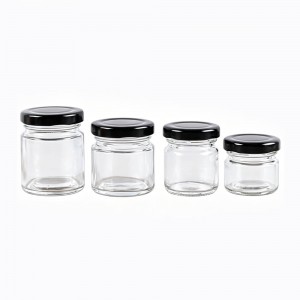 25ml 30ml Mini Glass Honey Jam Jar with Metal Lid